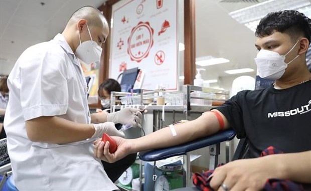 Blood donation festival underway in Hanoi hinh anh 1