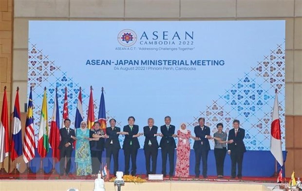 AMM-55: Japan, ASEAN pledge to cooperate toward free, open Indo-Pacific hinh anh 1