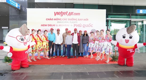 Vietjet inaugurates two new routes connecting Phu Quoc to New Delhi and Mumbai hinh anh 1