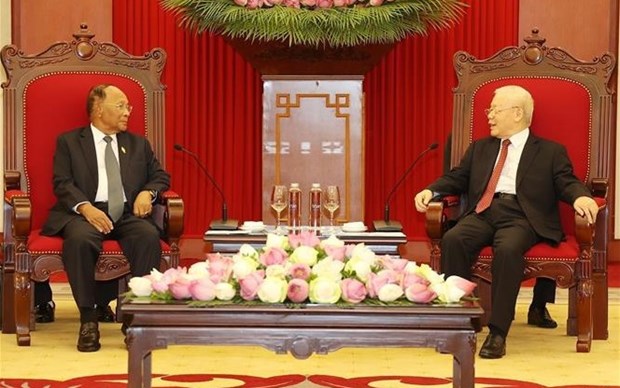 Cambodian top legislator wraps up visit to Vietnam hinh anh 1