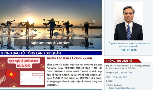 Consulate General of Vietnam in Fukuoka launches new website hinh anh 1