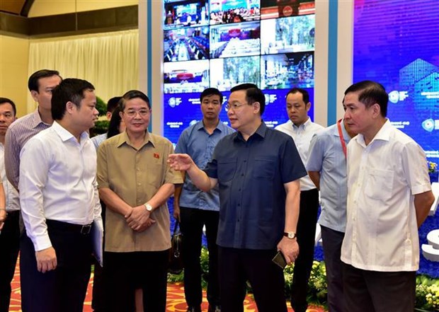 NA Chairman inspects preparations for Vietnam Socio-Economic Forum 2022 hinh anh 1