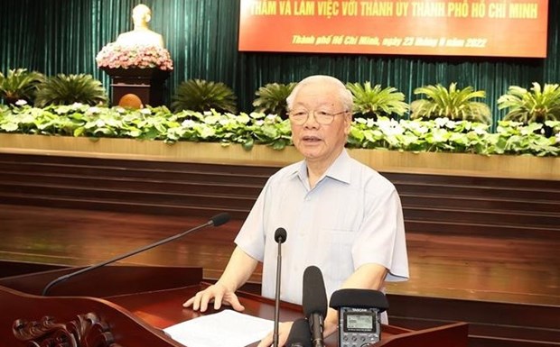 Party leader asks HCM City to further promote its role as biggest development driver hinh anh 1
