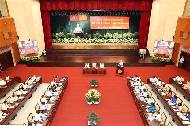 Party leader asks HCM City to further promote its role as biggest development driver hinh anh 3