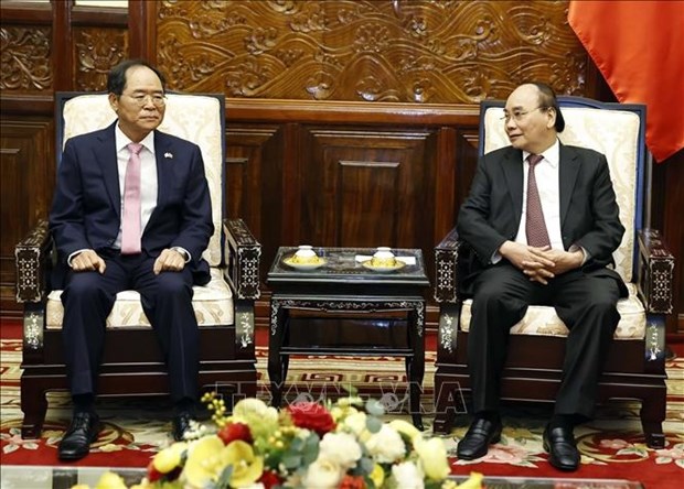 President Nguyen Xuan Phuc hosts outgoing RoK ambassador hinh anh 1