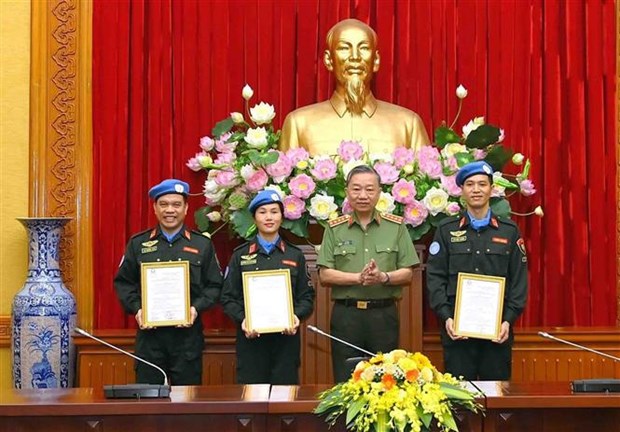 Three Vietnamese police officers to join UN peacekeeping mission in South Sudan hinh anh 1