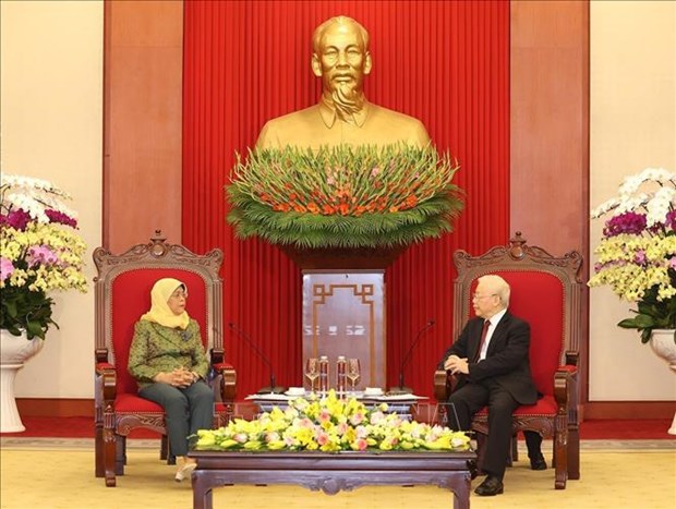 Vietnam treasures strategic partnership with Singapore: Party leader hinh anh 1