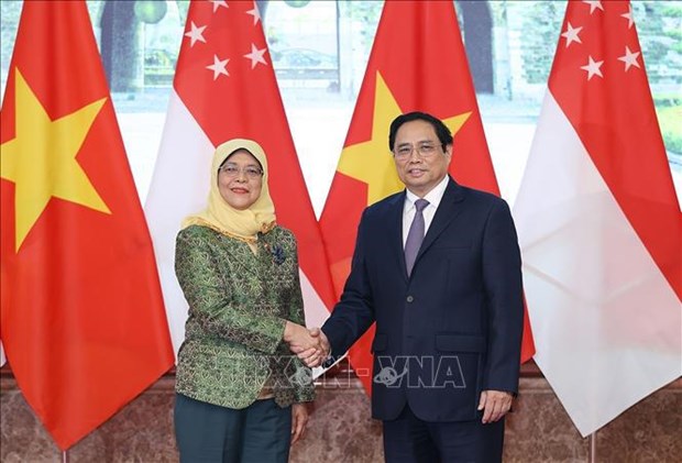Singaporean President wraps up state visit hinh anh 2