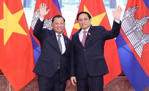 PM Chinh hosts Cambodian Senate leader hinh anh 1
