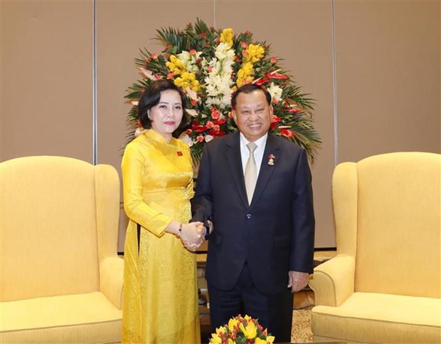 Cambodian Senate leader pledges support for cooperation between friendship associations hinh anh 1