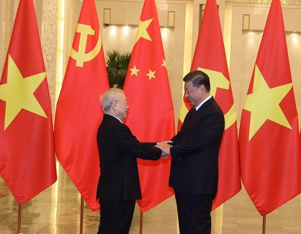Party chief sends thank-you message to Chinese leader following official visit hinh anh 1
