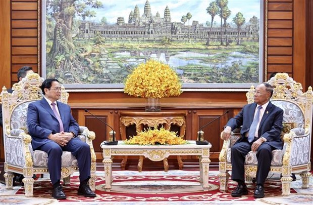 PM Pham Minh Chinh meets Cambodian NA President hinh anh 1