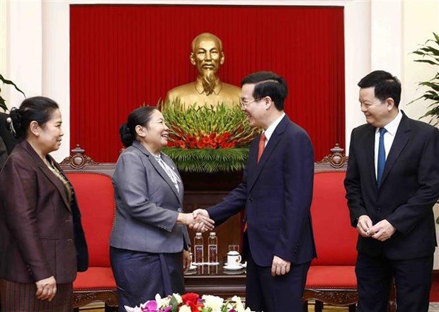 Senior Party official receives Lao guest hinh anh 1
