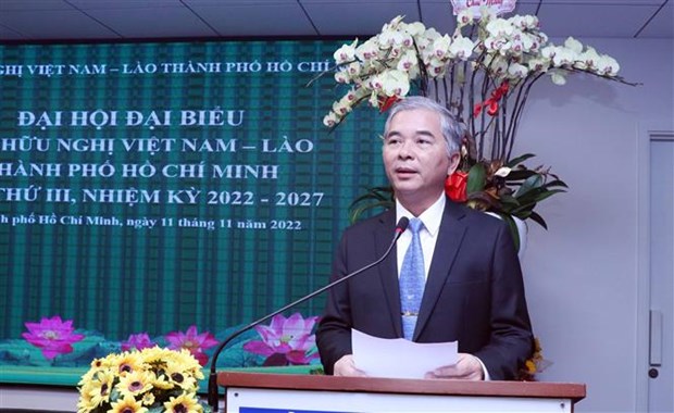Vietnam - Laos Friendship Association in HCM City convenes 3rd congress hinh anh 1