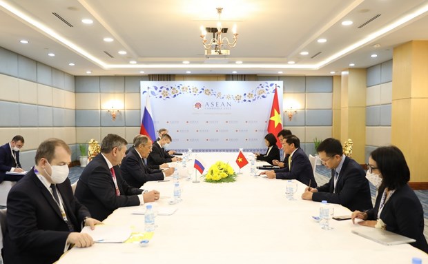 Vietnamese, Russian AE ministers meet on the sidelines of ASEAN hinh anh 2 summits