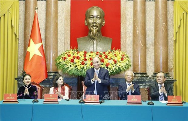 President hosts delegates to WPC's 22nd Assembly hinh anh 2