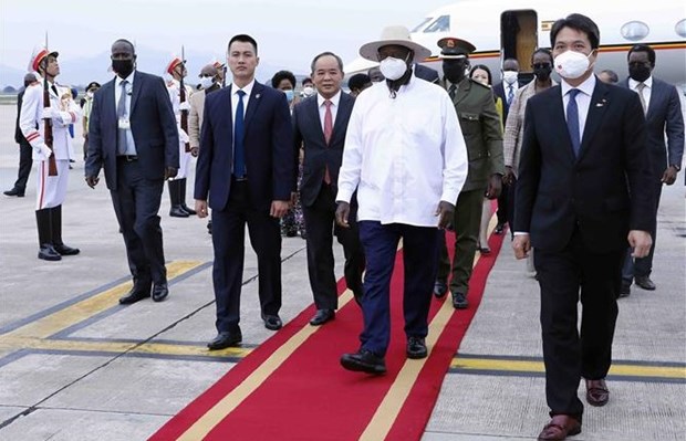 Ugandan President begins official visit to Vietnam hinh anh 1