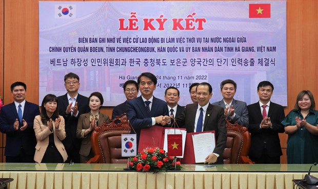 Ha Giang province, RoK’s Beoun county cooperate in labour export hinh anh 1