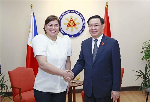 Top Vietnamese legislator meets with Philippine Vice President hinh anh 1