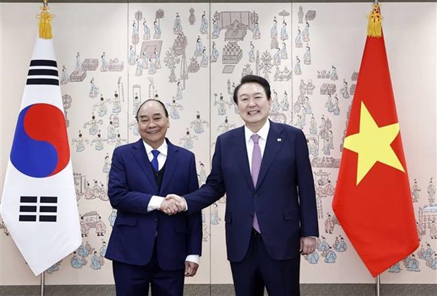 Welcome ceremony held in Seoul for President Nguyen Xuan Phuc hinh anh 2