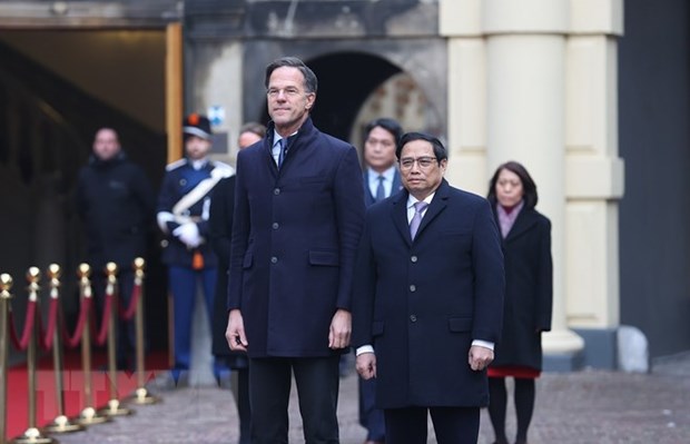 Welcome ceremony held for PM Pham Minh Chinh in Netherlands hinh anh 2