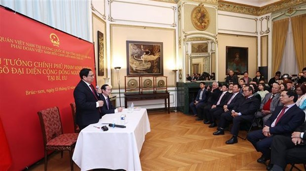 PM Chinh meets Vietnamese community in Belgium, European countries hinh anh 2