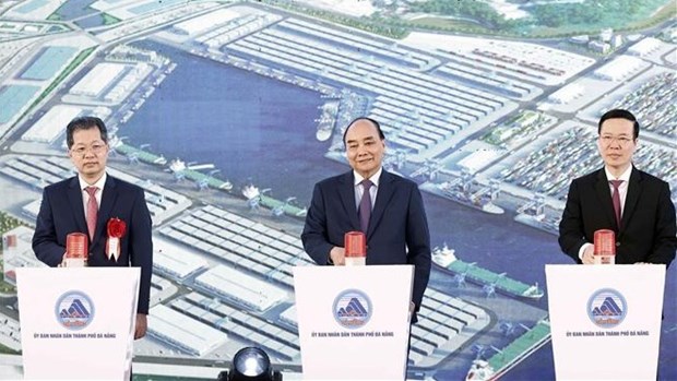 President attends groundbreaking ceremony for Lien Chieu Port project hinh anh 1