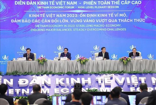 Prime Minister chairs fifth Vietnam Economic Forum hinh anh 1