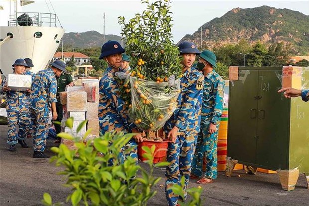 Tet gifts delivered to Truong Sa soldiers, people hinh anh 1