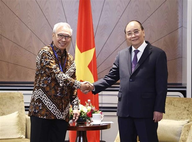 President receives Indonesia - Vietnam Friendship Association President in Jakarta hinh anh 1