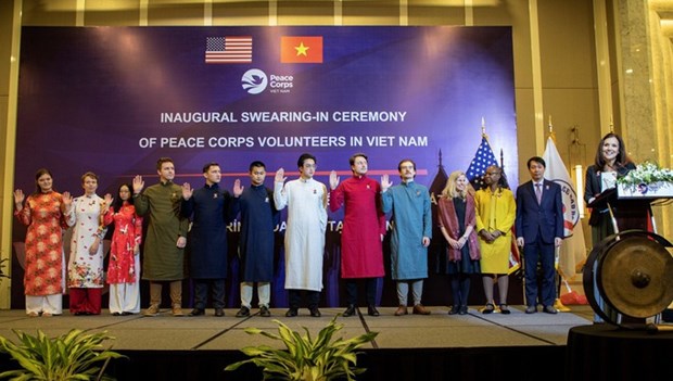 US Peace Corps volunteers take oaths in Hanoi hinh anh 1