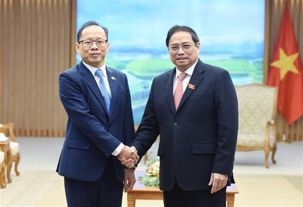 Prime Minister hosts outgoing Cambodian Ambassador hinh anh 1