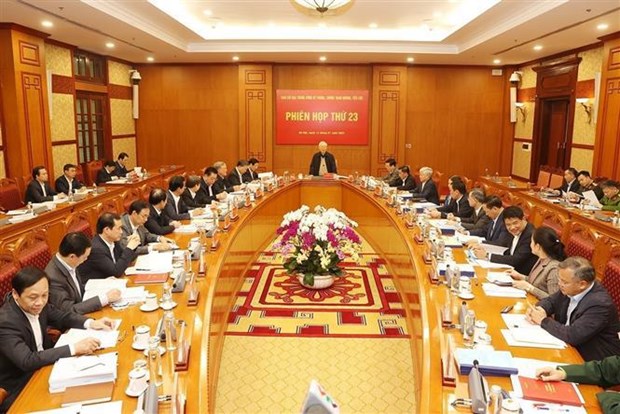 Party chief chairs anti-corruption central steering committee’s session hinh anh 1