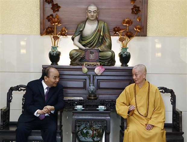 President visits Supreme Patriarch of VBS’s Patronage Council hinh anh 2