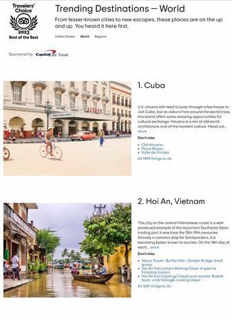 Ho Chi Minh City's Hoi An to be Top 25 Global Destinations in 2023: TripAdvisor hinh anh 1