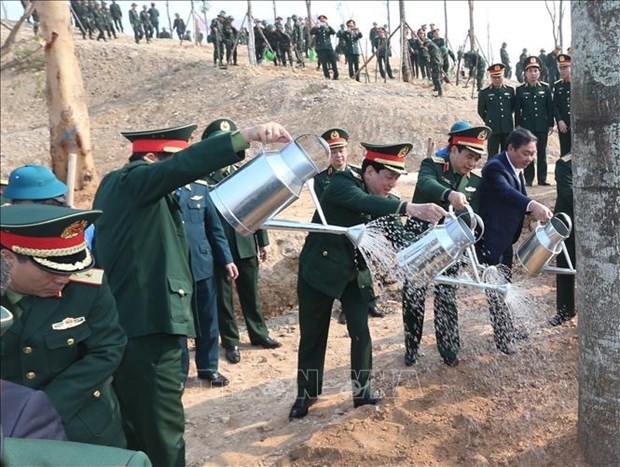 Defence Ministry launches New Year tree planting festival hinh anh 2