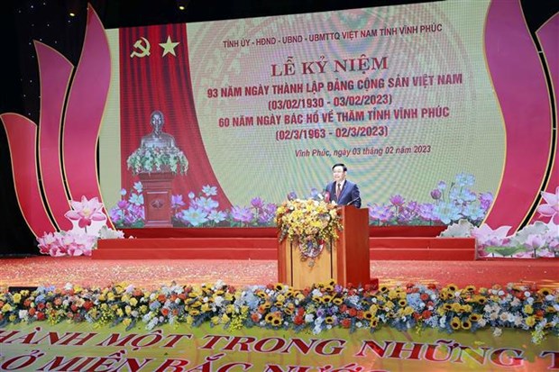 NA Chairman attends ceremony marking 60 years since Uncle Ho's visit to Vinh Phuc hinh anh 1