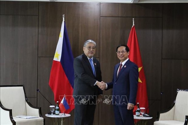 FM meets Cambodian, Philippine, Malaysian counterparts hinh anh 1