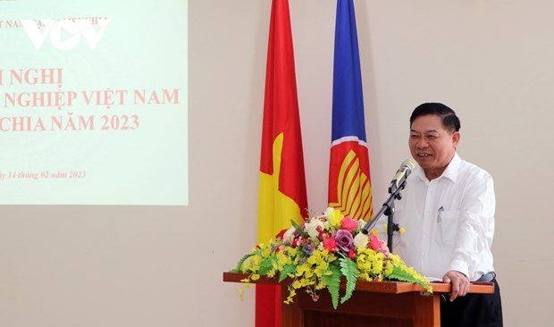Conference discusses support for Vietnamese businesses in Cambodia in removing difficulties hinh anh 1
