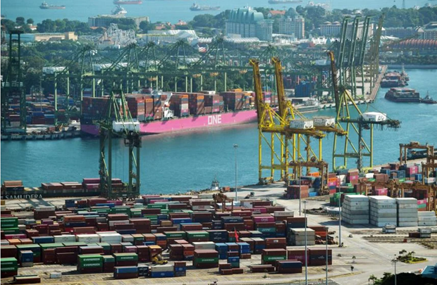 Singapore posts worst export drop in a decade hinh anh 1