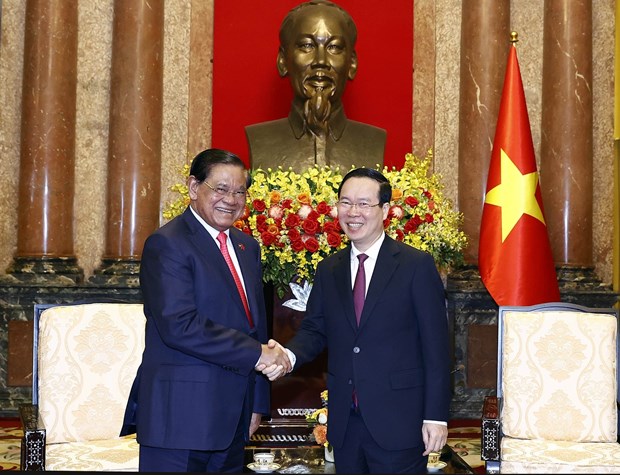 President Vo Van Thuong receives visiting Cambodian Deputy PM hinh anh 1