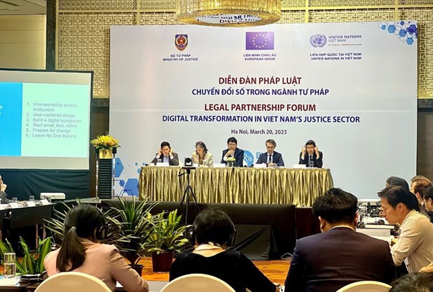 Partnership forum discusses digital transformation in justice sector hinh anh 1
