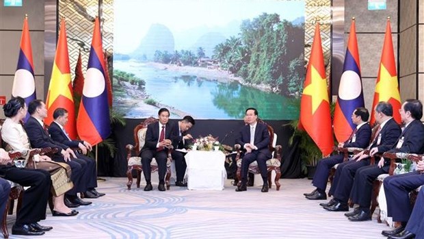 President Vo Van Thuong delighted at Vietnam-Laos ties hinh anh 1