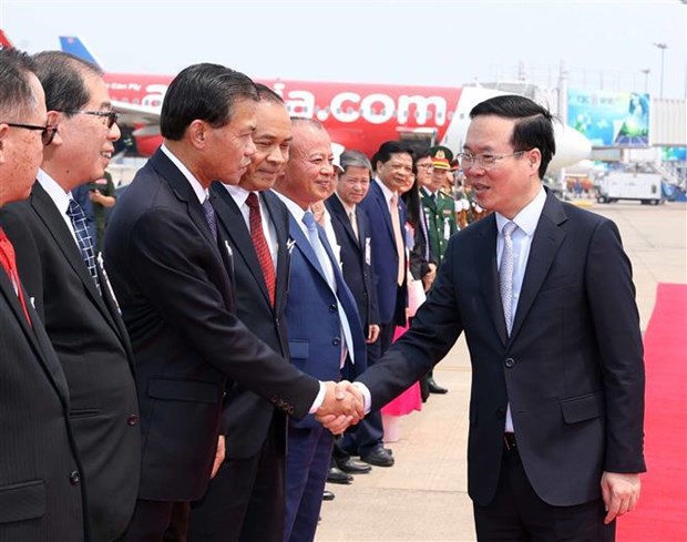 President offers encouragement to Vietnamese community in Laos hinh anh 2