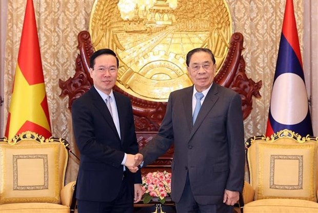 President visits Laos’ former senior leaders hinh anh 1