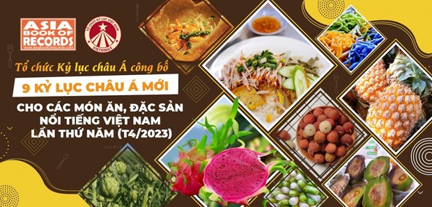 Nine more Asian records for Vietnamese dishes, specialties recognised hinh anh 1