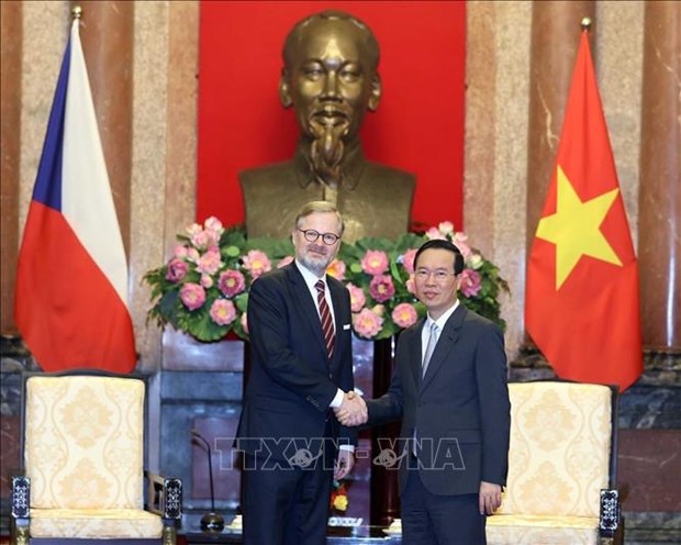 President Vo Van Thuong hosts Czech Prime Minister Petr Fiala hinh anh 1