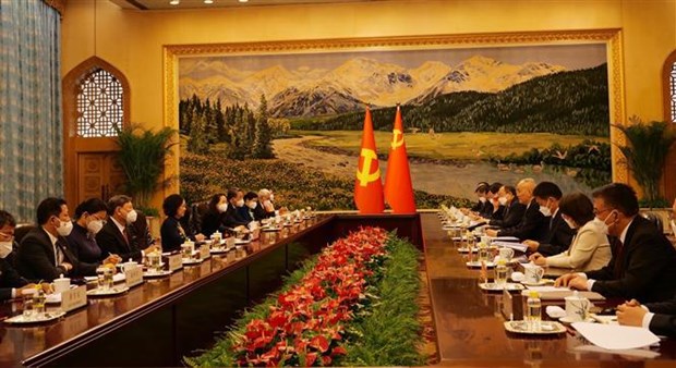 Vietnamese Party delegation on working visit to China hinh anh 1