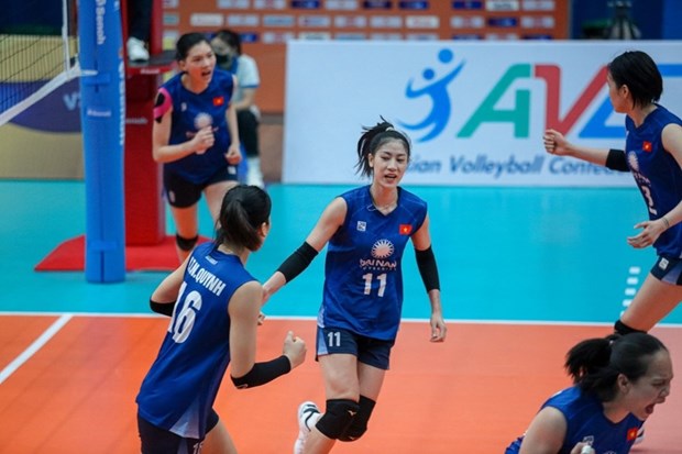 Vietnam team enter 2023 Asian Women’s Club Volleyball Championship finals hinh anh 1