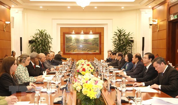 Vietnamese, Cuban Party officials hold talks hinh anh 1